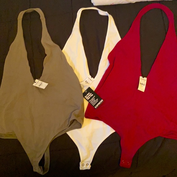 Express Tops - Express Thong halter bodysuit all 3